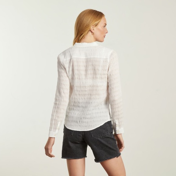 NWOT Everlane The Button Smock Top. Size 2. White. - Picture 4 of 10